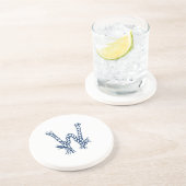 Weißes Segel-Seil der Nautischen Marine nach Maß Getränkeuntersetzer (Seite)