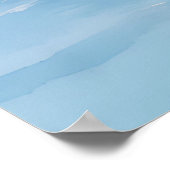 Weißes Segelboot Ozeanglühen Poster (Ecke)