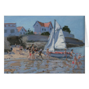 Weißes Segelboot Palais sur Mer Frankreich