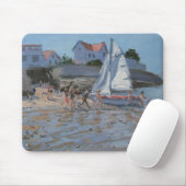 Weißes Segelboot Palais sur Mer Frankreich Mousepad (Mit Mouse)