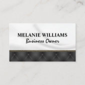 Weißes Seidenschwarz Upholstermaterial Visitenkarte (Vorderseite)