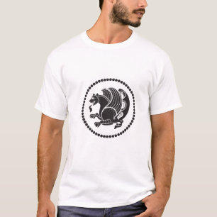 Weißes Siegel der Männer des T - Shirt-W. T-Shirt