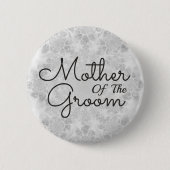 Weißes Silber, einfache Hochzeitsmütter Button (Vorderseite)