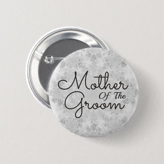 Weißes Silber, einfache Hochzeitsmütter Button (Vorne & Hinten)