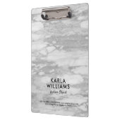 Weißes Silber-Imitat-Marmor Klemmbrett (Links)