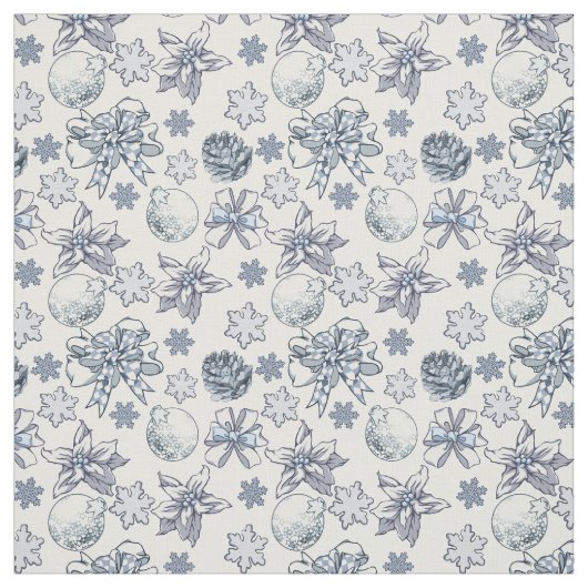 Weißes Silber-Weihnachtsmuster Stoff (Muster)