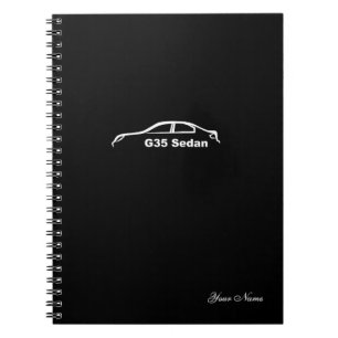 Weißes Silhouette-Notizbuch des Sedan-G35 Notizblock