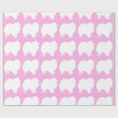 Weißes Silhouetterosa des Spitzverpackungspapiers Geschenkpapier (Flach)