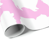 Weißes Silhouetterosa des Spitzverpackungspapiers Geschenkpapier (Rolleneckpunkt)