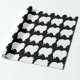 Weißes Silhouetteschwarzes des Geschenkpapier