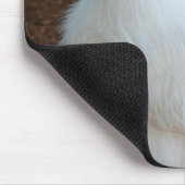 Weißes Silkie Huhn Mousepad (Ecke)