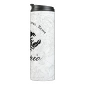 Weißes Skorpio Zodiac Astrologie Persönlichkeit na Thermosbecher (Nach rechts gedreht)