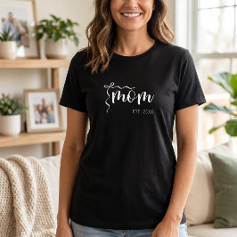 Weißes Skript Etablierte Mama Bogen Niedlich T-Shirt