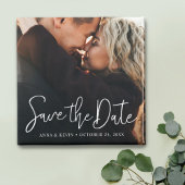 Weißes Skript-Foto Speichern des Datumsfensters Magnet