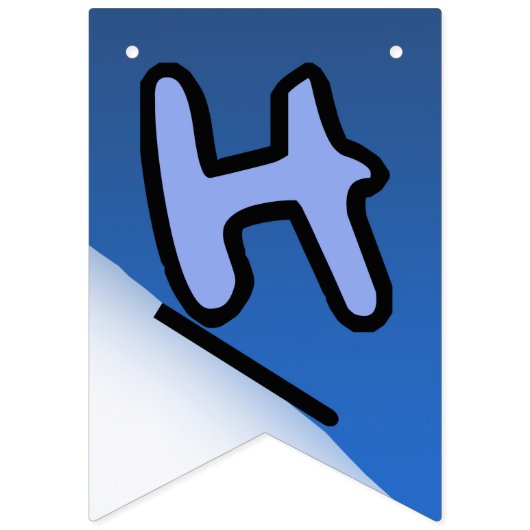 Weißes Snowboard zum Geburtstag Wimpelkette (Zweite Fahne)