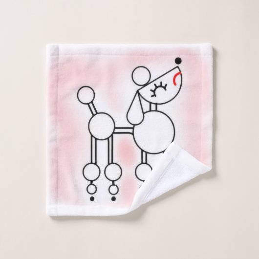 Weißes Spielzeug Poodle Wash Handtuch Flannel Waschlappen (Waschlappen)