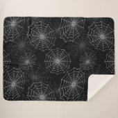 Weißes Spinnen-Netz-Spinnennetz-Silk Muster auf Sherpadecke (Vorderseite (Horizontal))