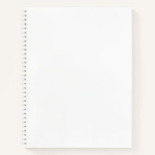 Weisses Spiralnotizbuch mit Volltonfarbe Notizblock