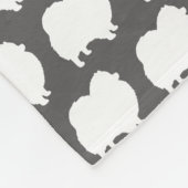 Weißes Spitz-Silhouette-Muster Fleecedecke (Ecke)