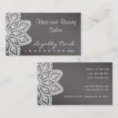 Weißes Spitze-Haar und Treuekarte (Vorne/Hinten)