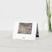 Weißes Spitze-Schwarzes moderner Goth danken Ihnen Dankeskarte (Rückseite)