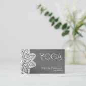 Weißes Spitze-Yoga Visitenkarte (Stehend Vorderseite)