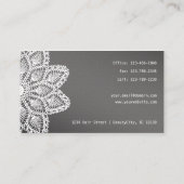 Weißes Spitze-Yoga Visitenkarte (Rückseite)