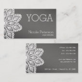 Weißes Spitze-Yoga Visitenkarte (Vorne/Hinten)