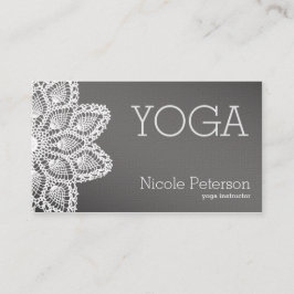 Weißes Spitze-Yoga Visitenkarte