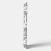 Weißes Spitzemuster auf grauem Hintergrund Case-Mate iPhone Hülle (Rückseite / Rechts)