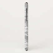 Weißes Spitzemuster auf grauem Hintergrund Case-Mate iPhone Hülle (Hinten/Links)