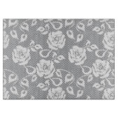 Weißes Spitzemuster auf grauem Hintergrund Schneidebrett (Vorderseite)