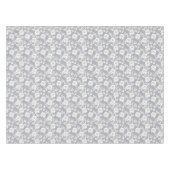 Weißes Spitzemuster auf grauem Hintergrund Tischdecke (Vorderseite (Horizontal))