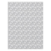 Weißes Spitzemuster auf grauem Hintergrund Tischdecke (Vorderseite)