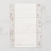 Weißes Spitzen Holz rustikale Land Hochzeitskarte Begleitkarte (Rückseite)