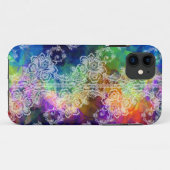 Weißes Spitzen über dem Rainbow-Gewebe Papier Case (Rückseite (Horizontal))