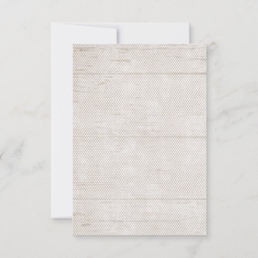 Weißes Spitzenholz rustikale Landhochzeit UAWG RSVP Karte (Rückseite)