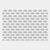 Weißes Spruce Cone 3-Pack Packpapier Geschenkpapier Set (Vorderseite 2)