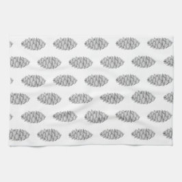 Weißes Spruce Cone Disc Handtuch