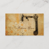 Weißes Stallholz mit Blumen Visitenkarte (Vorderseite)