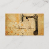 Weißes Stallholz mit Blumen Visitenkarte (Vorderseite)