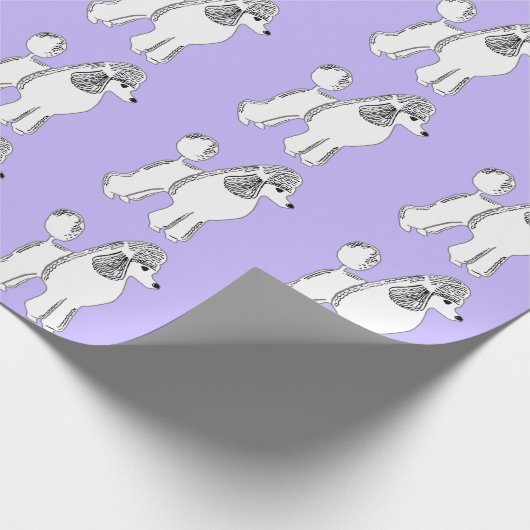 Weißes Standardpflaster Lilac-Wrapping-Papier Geschenkpapier (Ecke)