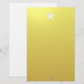 Weißes Stern-Goldpapier Briefpapier (Vorne/Hinten)