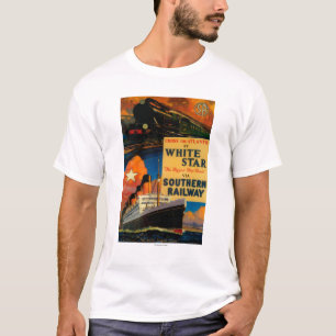 Weißes Stern SR Vintages PosterEurope T-Shirt