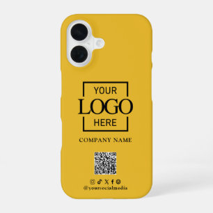 Weißes stilvolles minimalistisches Geschäftslogo & iPhone 16 Hülle
