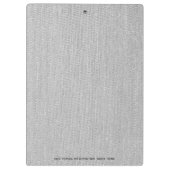 Weißes Stoffmuster Textur Elegante Monogram Logo C Klemmbrett (Rückseite)