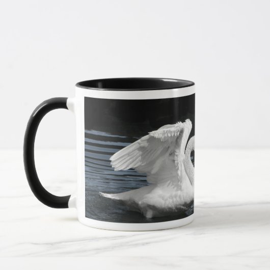 Weißes stummer Schwan-Spiegel-Bild Tasse (Links)