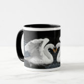 Weißes stummer Schwan-Spiegel-Bild Tasse (Vorderseite Links)