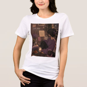 Weißes süßes T-Shirt für Mädchen Tri-Blend Shirt