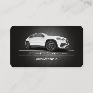 Weißes SUV-Auto Mechaniker Auto-Reparatur Visitenkarte